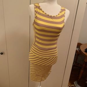 Bebe Striped Dress (Size Small)